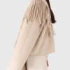 Cropped wool coat with removable scarf Cropped wool coat with removable scarf