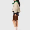 Cropped wool jacket with pleated back Cropped wool jacket with pleated back