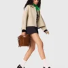 Cropped wool jacket with pleated back Cropped wool jacket with pleated back