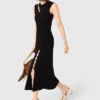 Cutaway rib knit maxi dress Cutaway rib knit maxi dress