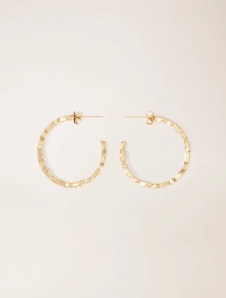 Diamanté-embellished large hoop earrings