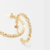 Diamanté-embellished large hoop earrings Diamanté-embellished large hoop earrings