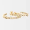 Diamanté-embellished large hoop earrings Diamanté-embellished large hoop earrings