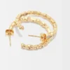 Diamanté-embellished large hoop earrings Diamanté-embellished large hoop earrings