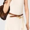 Double-buckle leather belt Double-buckle leather belt