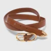 Double-buckle leather belt Double-buckle leather belt