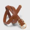 Double-buckle leather belt Double-buckle leather belt