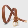Double-buckle leather belt Double-buckle leather belt