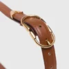 Double-buckle leather belt Double-buckle leather belt