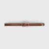 Double-buckle leather belt Double-buckle leather belt