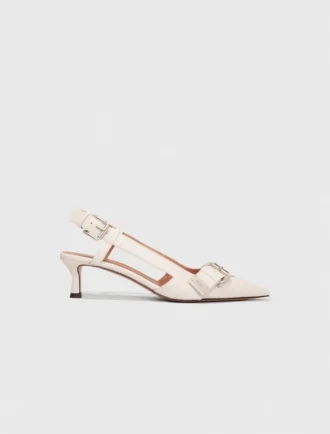 Double buckle slingback pump