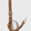 Double buckle suede belt
