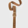 Double buckle suede belt