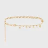 Double chain belt with charms