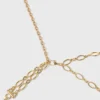 Double chain belt with charms