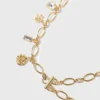 Double chain belt with charms