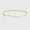 Double chain belt with charms