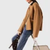 Double-faced coat with removable collar Double-faced coat with removable collar