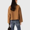 Double-faced coat with removable collar Double-faced coat with removable collar