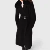 Double-faced coat with removable collar Double-faced coat with removable collar