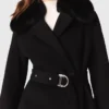 Double-faced coat with removable collar Double-faced coat with removable collar