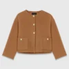Double-faced coat with removable collar Double-faced coat with removable collar