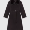 Double-faced coat with removable collar Double-faced coat with removable collar