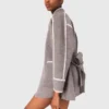 Double-faced coat with trim Double-faced coat with trim