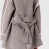 Double-faced coat with trim Double-faced coat with trim