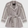 Double-faced coat with trim Double-faced coat with trim