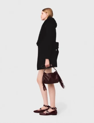 Double-faced mid-length coat