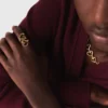 Double gold-plated heart ring