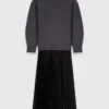Dual-material maxi dress Dual-material maxi dress