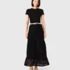 Embroidered basket-weave knit skirt Embroidered basket-weave knit skirt