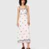Embroidered cut-out maxi dress