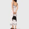 Embroidered cut-out maxi dress