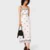 Embroidered cut-out maxi dress