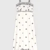 Embroidered cut-out maxi dress
