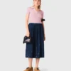 Embroidered denim midi skirt Embroidered denim midi skirt