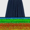 Embroidered denim midi skirt Embroidered denim midi skirt