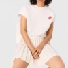 Embroidered fleece cropped sweatshirt Embroidered fleece cropped sweatshirt