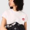 Embroidered fleece cropped sweatshirt Embroidered fleece cropped sweatshirt