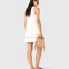 Embroidered linen-blend dress Embroidered linen-blend dress