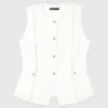 Embroidered linen-blend jacket Embroidered linen-blend jacket