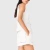 Embroidered linen blend shorts Embroidered linen blend shorts