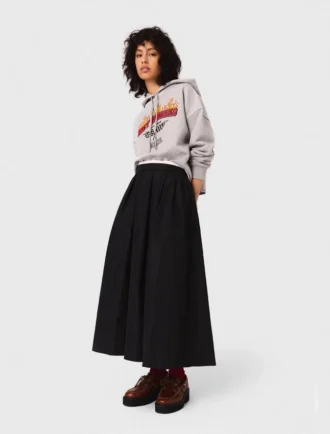 Embroidered logo cropped sweatshirt