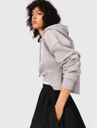 Embroidered logo cropped sweatshirt