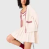 Embroidered longline cardigan Embroidered longline cardigan