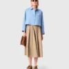 Embroidered shirt with pleated back Embroidered shirt with pleated back