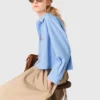 Embroidered shirt with pleated back Embroidered shirt with pleated back